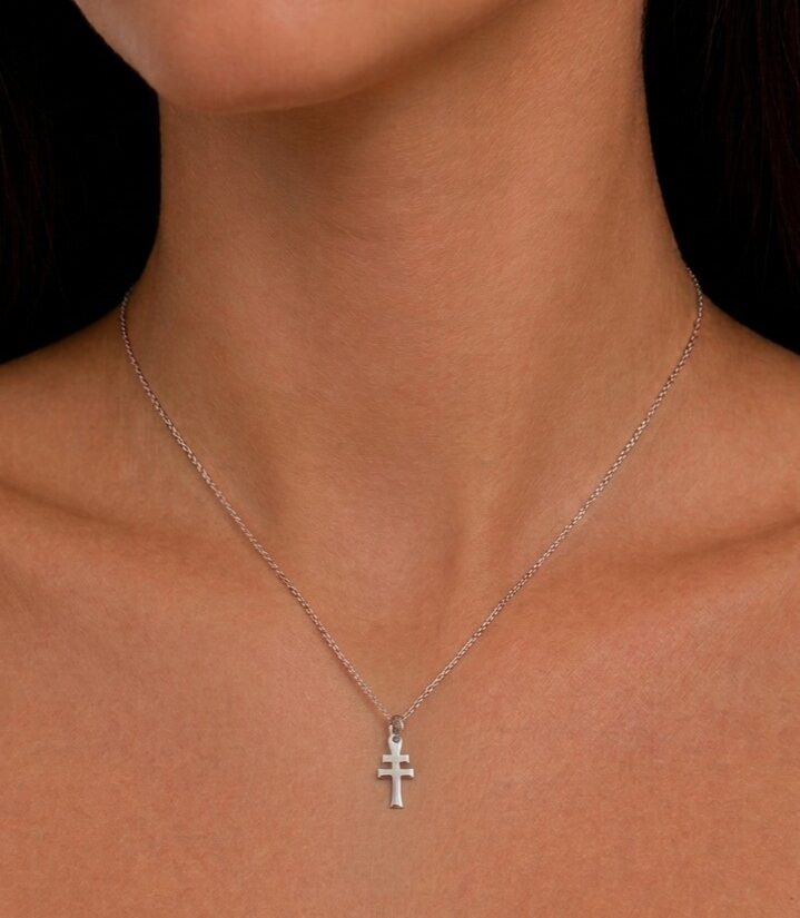 CRUZ CARAVACA PLATA LISA