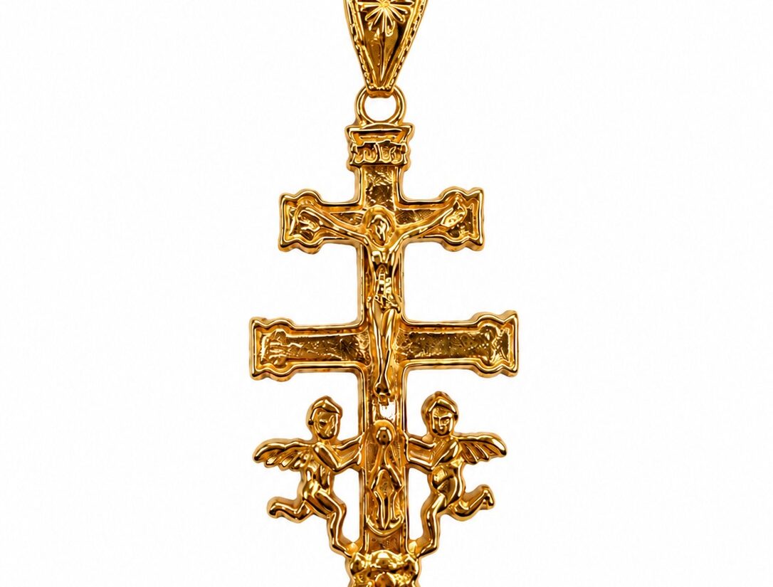 CRUZ CARAVACA ORO 18K ÁNGELES