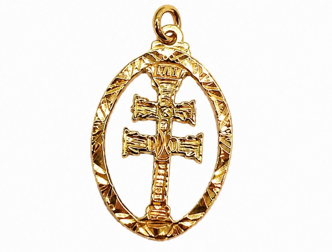 CRUZ CARAVACA ORO 18K OVALADA