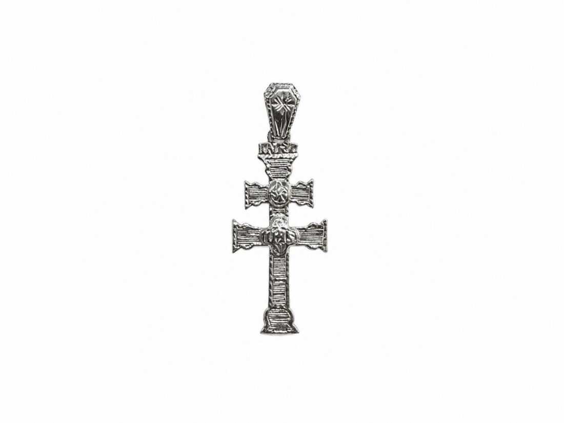 CRUZ CARAVACA PLATA RELIEVE