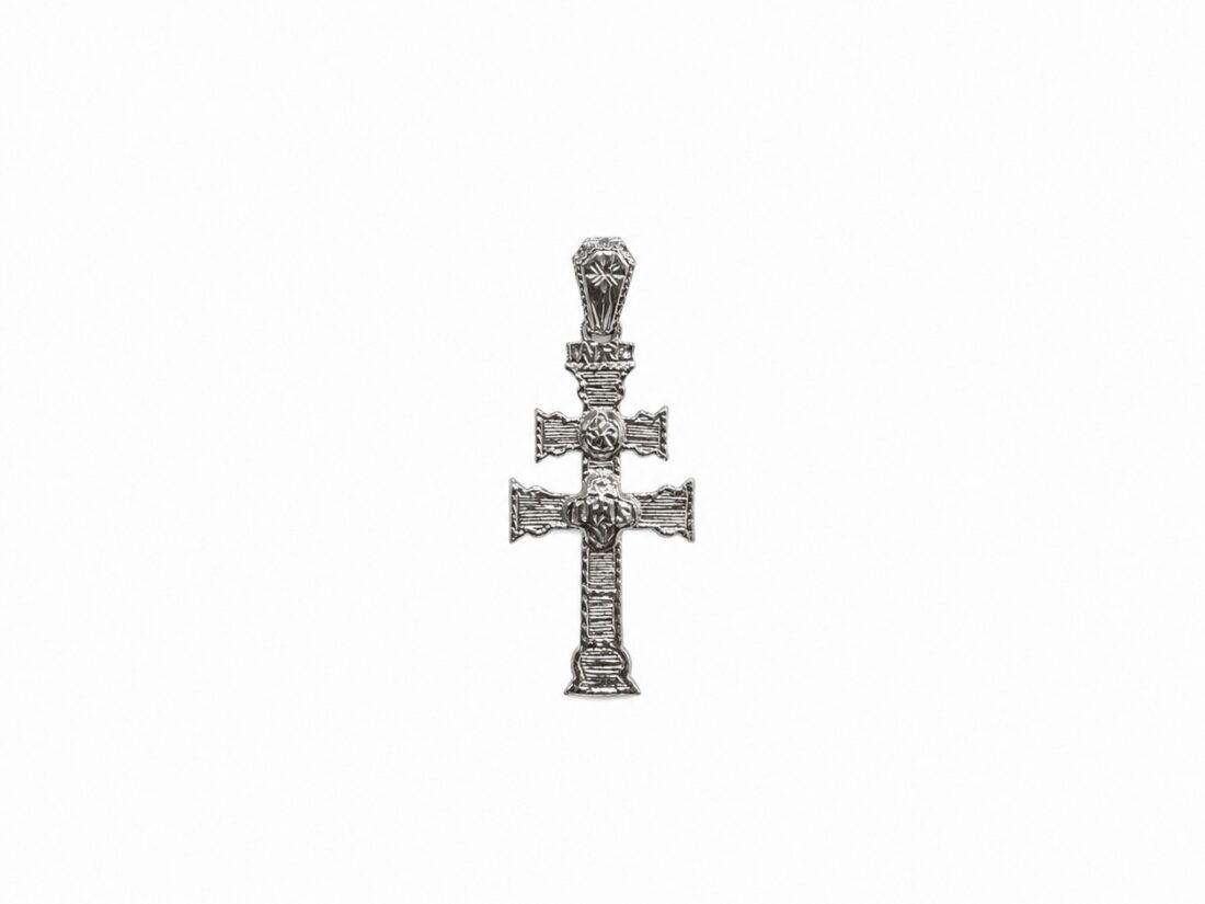 CRUZ CARAVACA PLATA RELIEVE