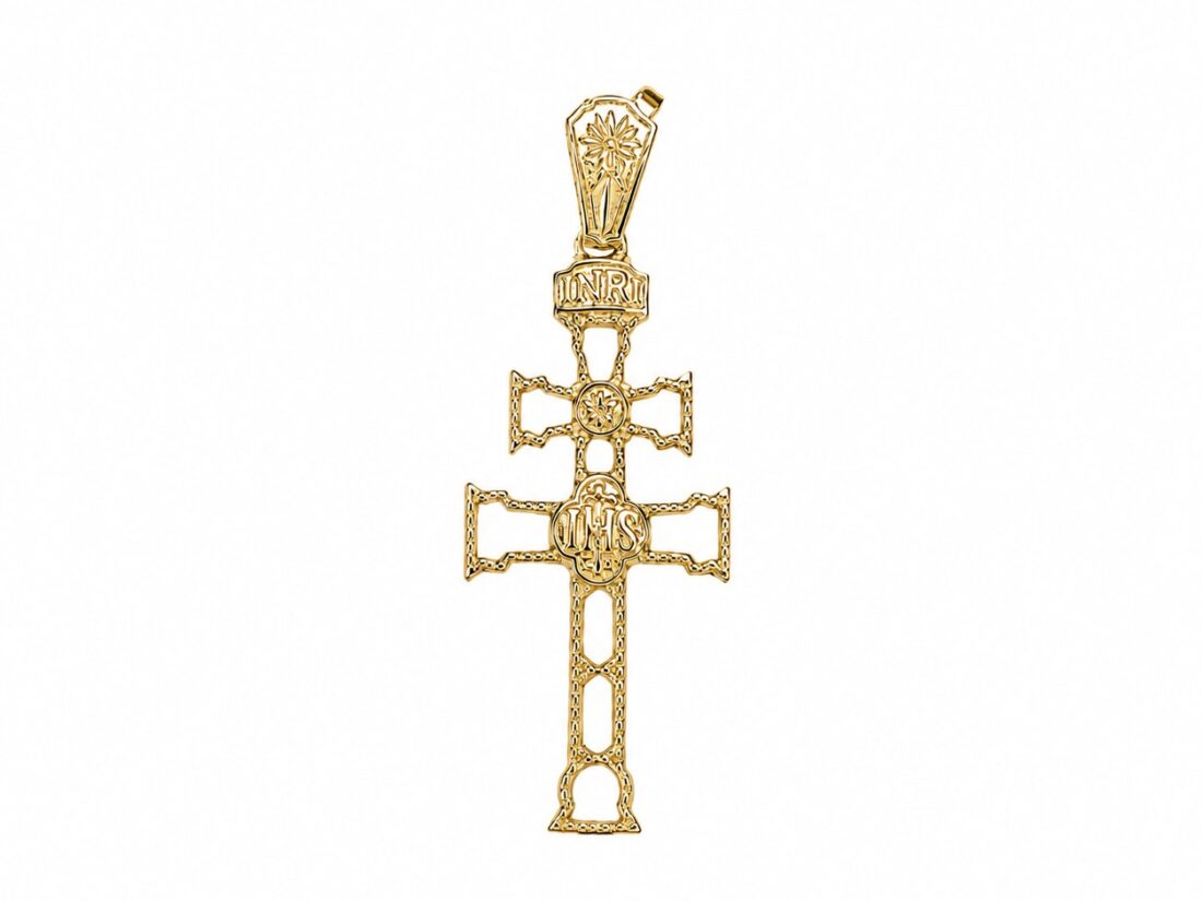 CRUZ CARAVACA ORO 18K CALADA