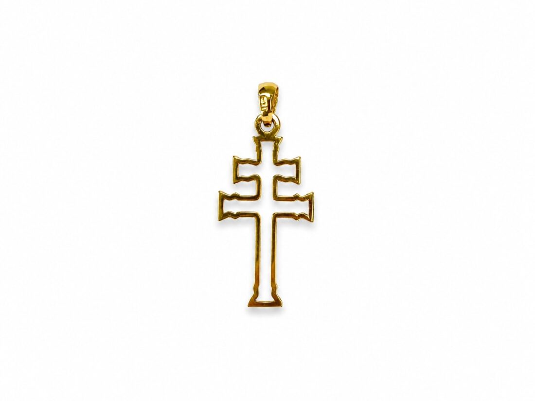 CRUZ CARAVACA ORO 18K HUECA