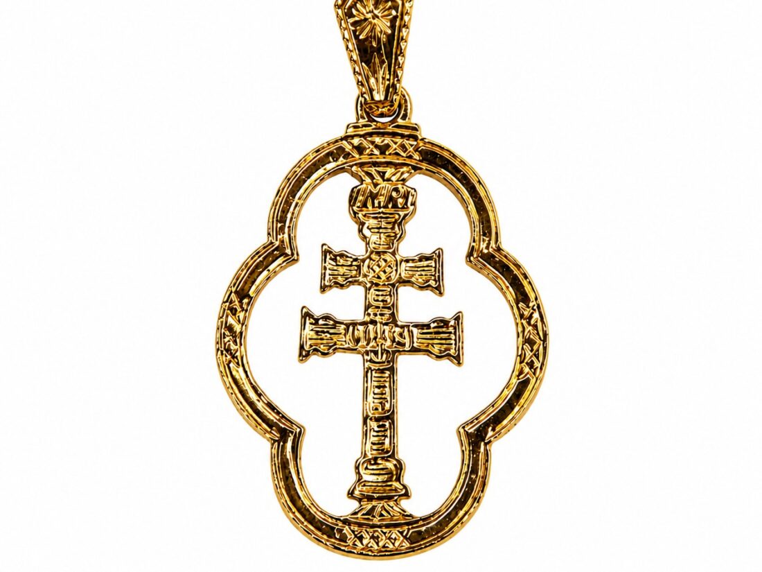 CRUZ CARAVACA ORO 18K MARCO