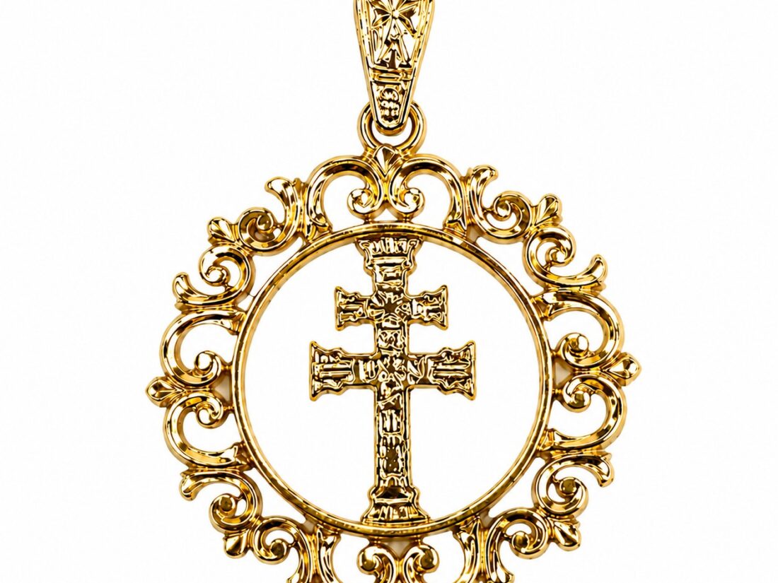 CRUZ CARAVACA ORO 18K MARCO