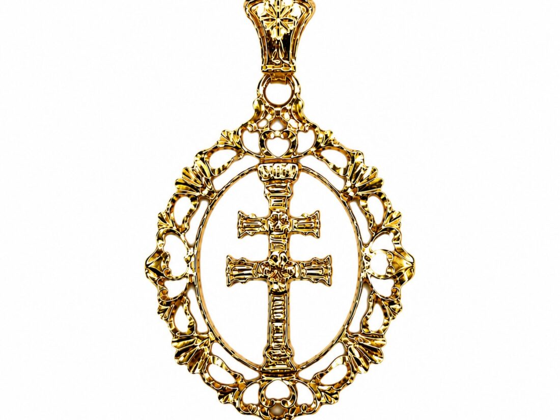 CRUZ CARAVACA ORO 18K MARCO