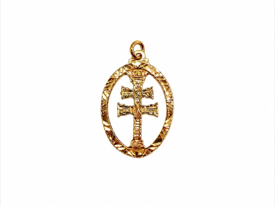 CRUZ CARAVACA ORO 18K OVALADA