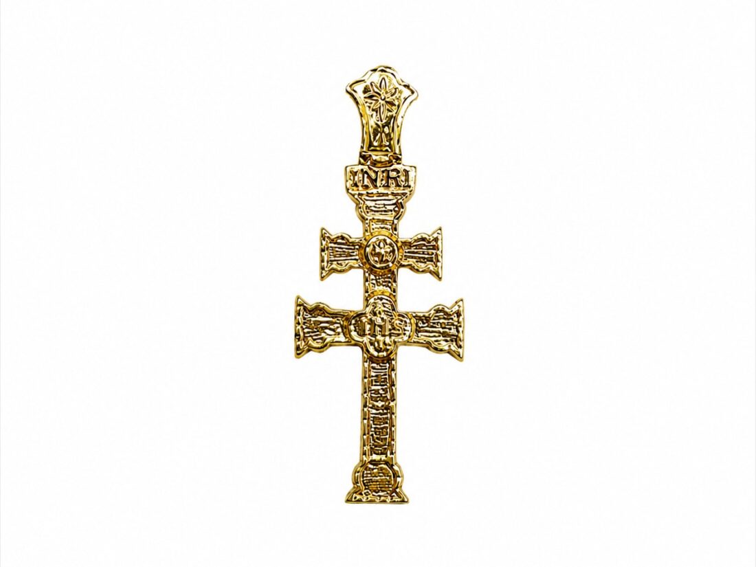 CRUZ CARAVACA ORO 18K RELIEVE