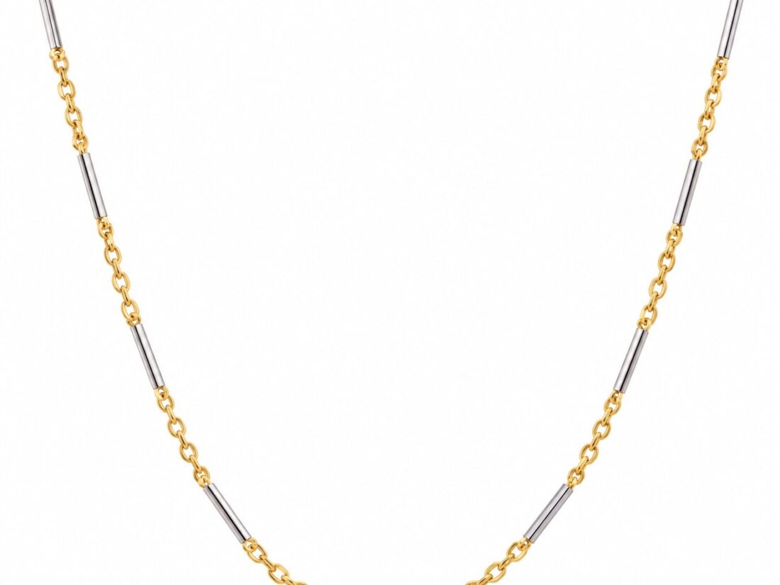 CADENA ORO 18K BICOLOR 45CM