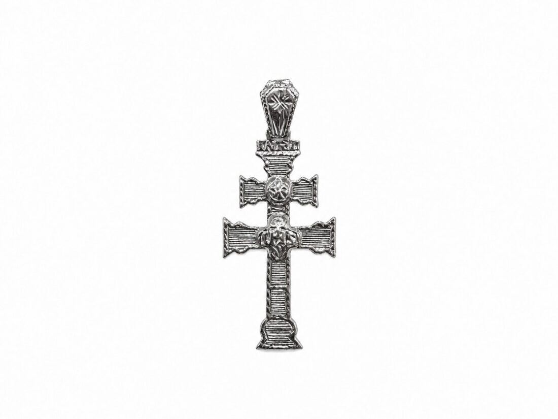 CRUZ CARAVACA PLATA RELIEVE