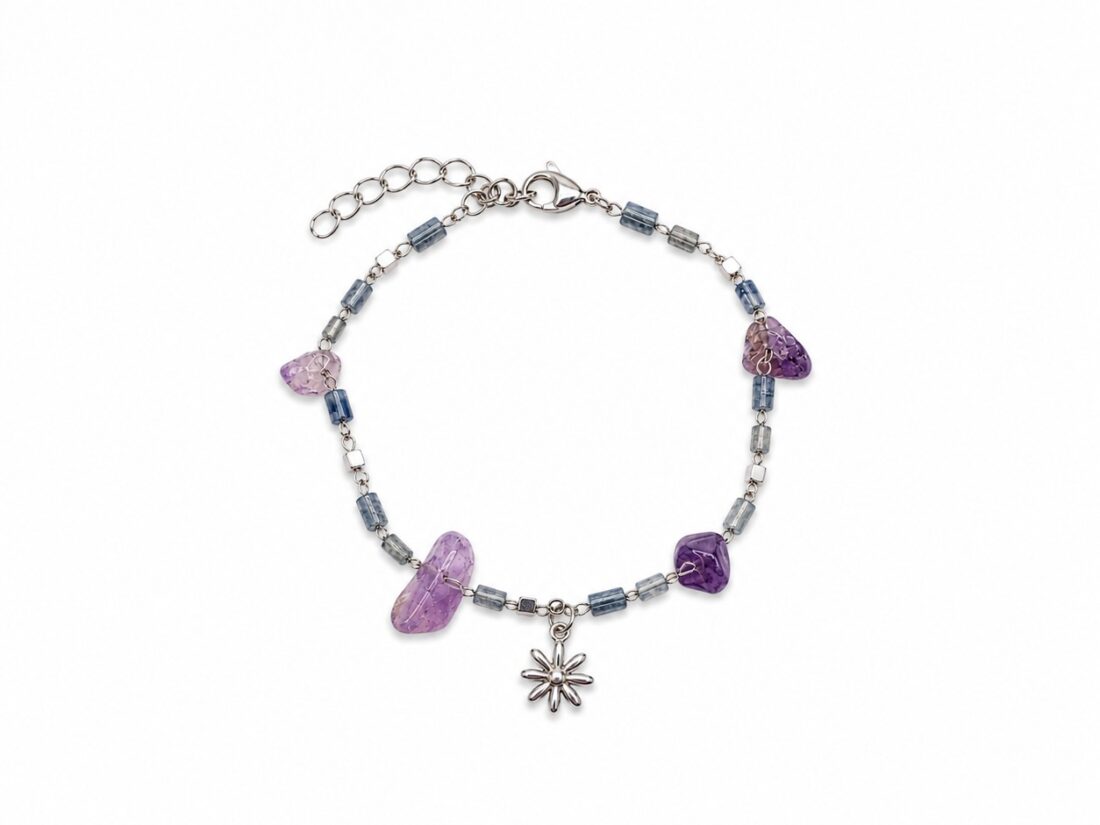 PULSERA ACERO MALVA